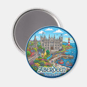Aimant Aberdeen Écosse (Recto/Verso)