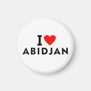 Aimant Abidjan Côte d'Ivoire ville d'amour cœur comme voy