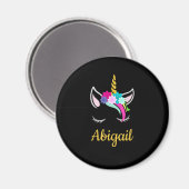 Aimant Abigail Dark Unicorn Nom T-shirt (Recto/Verso)