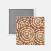 Aimant Aboriginal dot painting (Recto/Verso)
