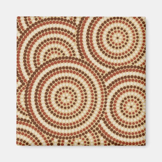 Aimant Aboriginal dot painting (Devant)