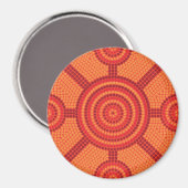 Aimant Aboriginal dot painting (Recto/Verso)