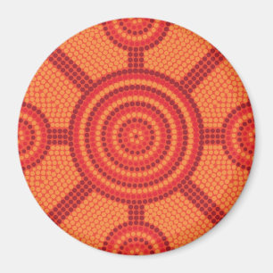 Aimant Aboriginal dot painting