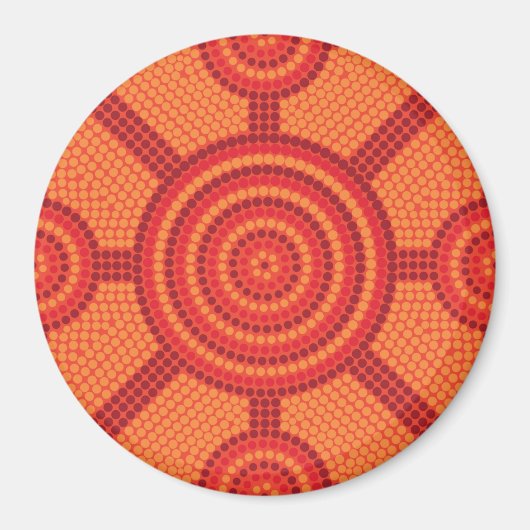 Aimant Aboriginal dot painting (Devant)