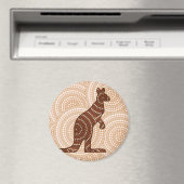 Aimant Aboriginal kangaroo dot painting (In Situ (Lave-vaisselle))