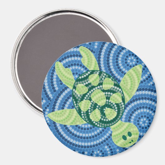 Aimant Aboriginal turtle (Recto/Verso)
