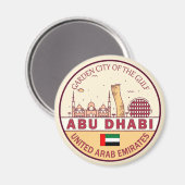 Aimant Abou Dhabi Émirats arabes unis Emblem Skyline (Recto/Verso)