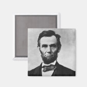 Aimant Abraham Lincoln : 16ème Président de l'Amérique (Recto/Verso)