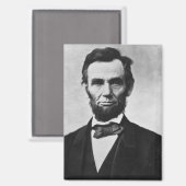 Aimant Abraham Lincoln : 16ème Président de l'Amérique (Recto/Verso)