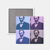 Aimant Abraham Lincoln Pop Art (Recto/Verso)