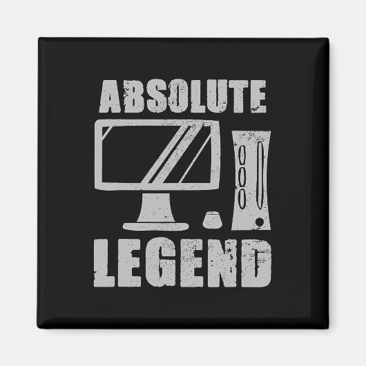 Aimant Absolument Legend Funny Video Game Player Citation (Devant)