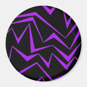 Aimant Abstract, bold, vibrant geometric zigzag pattern