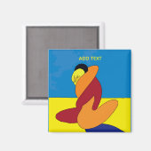 Aimant Abstract Couple On Beach (Recto/Verso)