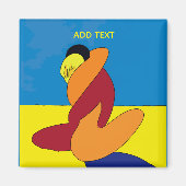 Aimant Abstract Couple On Beach (Devant)