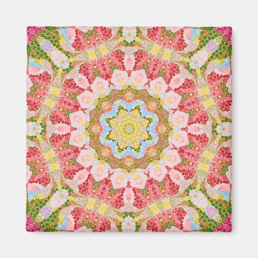 Aimant Abstract modern mosaic kaleidoscopic (Devant)