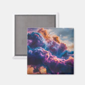 Aimant Abstract Space Nebula Art - Colorful Cosmic (Recto/Verso)
