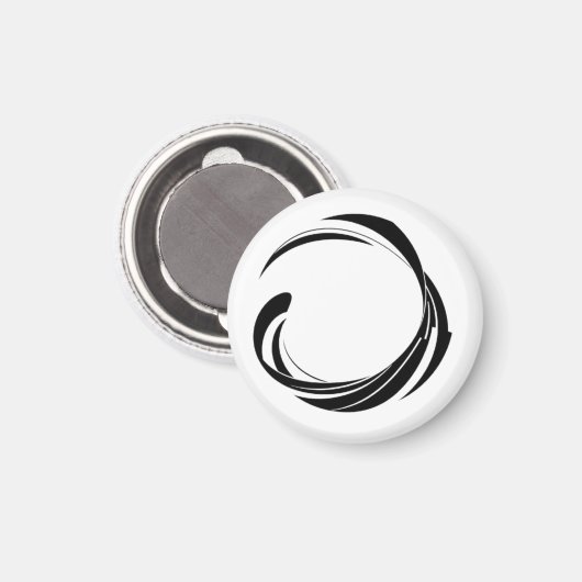 Aimant Abstract Swirl Circle Design – curved ring artwork (Recto/Verso)