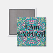 Aimant Abstrait Boho Mandala Je Suis Assez Affirmation (Recto/Verso)