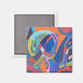 Aimant abstrait "Colour Rush" (Recto/Verso)