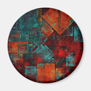Aimant Abstrait Cool coloré moderne Motif artistique