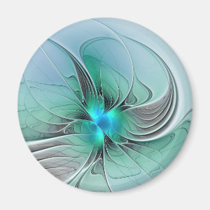 Aimant Abstrait De Bleu, Art Fractal Moderne