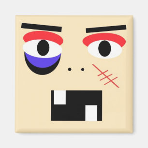 Aimant abstrait de boxeur de bande dessinée