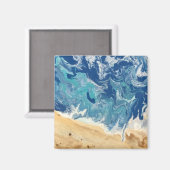 Aimant Abstrait de plage (Recto/Verso)