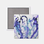 Aimant Abstrait Iris Fleurs (Recto/Verso)