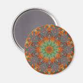 Aimant abstrait mandala coloré (Recto/Verso)