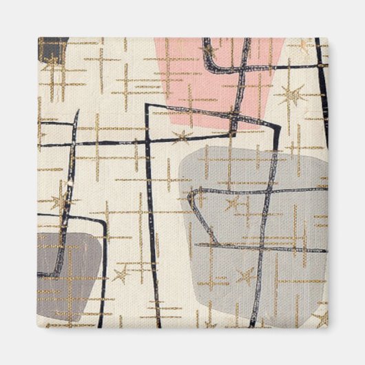 Aimant Abstrait moderne du milieu du siècle (Devant)