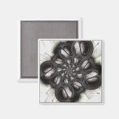 Aimant Abstrait noir (Recto/Verso)