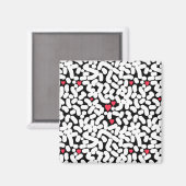 Aimant Abstrait noir blanc (Recto/Verso)