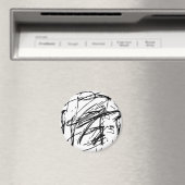 Aimant Abstrait noir et blanc (In Situ (Lave-vaisselle))