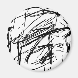 Aimant Abstrait noir et blanc