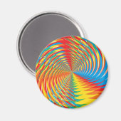 Aimant Abstrait / psychédélique Motif radial : (Recto/Verso)