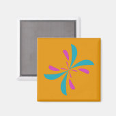 Aimant Abstrait simple Motif de vol papillon (Recto/Verso)