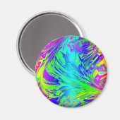 Aimant Abstrait Splashing Rainbow Liquid (Recto/Verso)