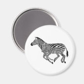 Aimant Abstrait Zebras mère et enfant (Recto/Verso)