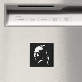 Aimant Abstraite fille avec oreille perle (In Situ (Lave-vaisselle))