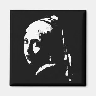 Aimant Abstraite fille avec oreille perle
