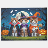 Aimant Abyssinian Chats Citrouille Halloween Funny (Recto)