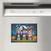 Aimant Abyssinian Chats Citrouille Halloween Funny (In Situ (Lave-vaisselle))