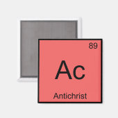 Aimant Ac - Antichrist Chimie Élément Symbole Diable Tee (Recto/Verso)