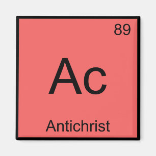 Aimant Ac - Antichrist Chimie Élément Symbole Diable Tee
