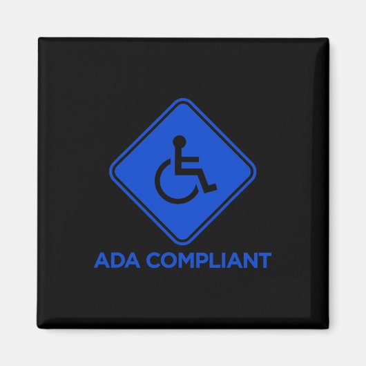 Aimant Ac Conformité ADA Accessibilité Désactivée Conform (Devant)