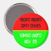 Aimant Accéder À L'Aimant Lave-Vaisselle Rouge/Vert (Recto/Verso)