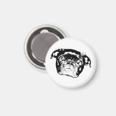 Aimant Accenteur de maison Pug câlin (Recto/Verso)
