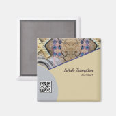 Aimant Accents Abstraits simples et modernes Code ou logo (Recto/Verso)