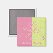 Aimant Accents de logo Lee Hiller Rose Vert (Recto/Verso)