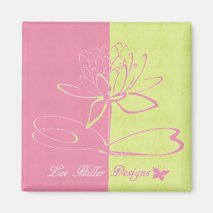 Aimant Accents de logo Lee Hiller Rose Vert
